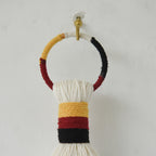 Macrame Wall Hanging Colorful Knot Balls Tassel Hanging Fiber Yarn Art