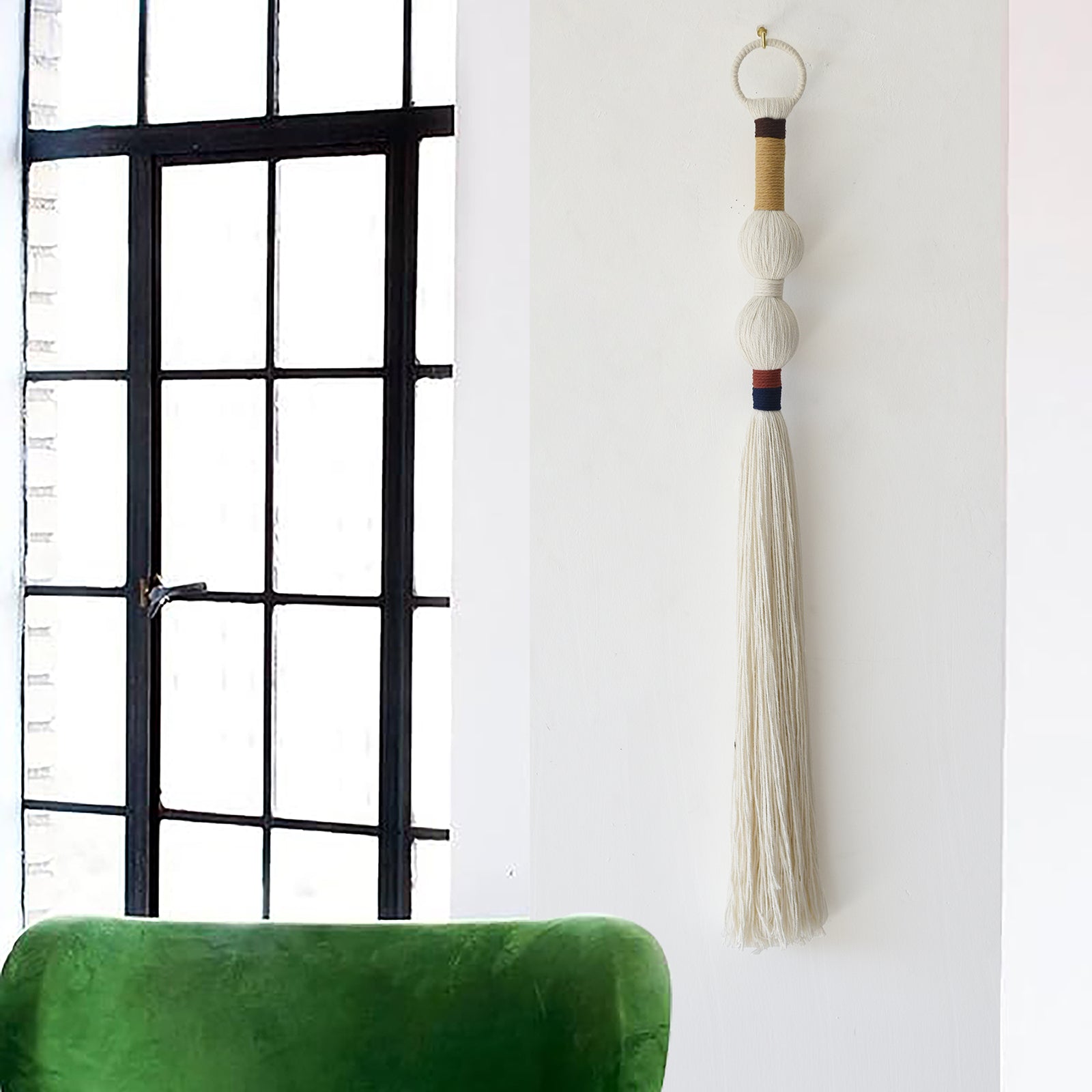 Macrame Wall Hanging Yarn Wall Art Small Sphericity Fiber Art