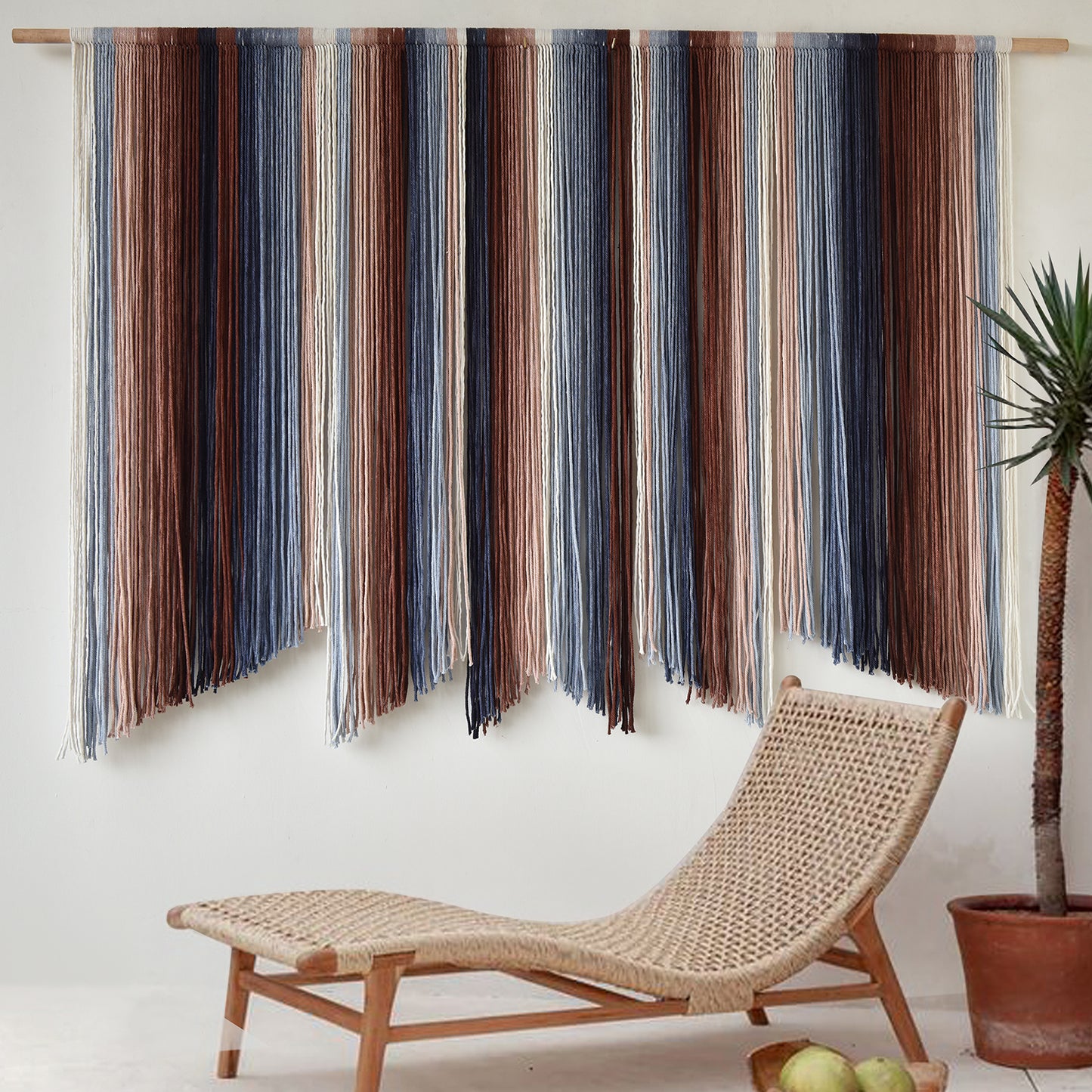 Macrame Wall Hanging Dip Dye Large Yarn Wall Art