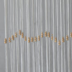 Macrame Curtain Beaded Doorway Panel Backdrop White