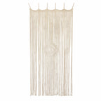 Macrame Curtain Handmade Ivory Boho Curtains for Bedroom
