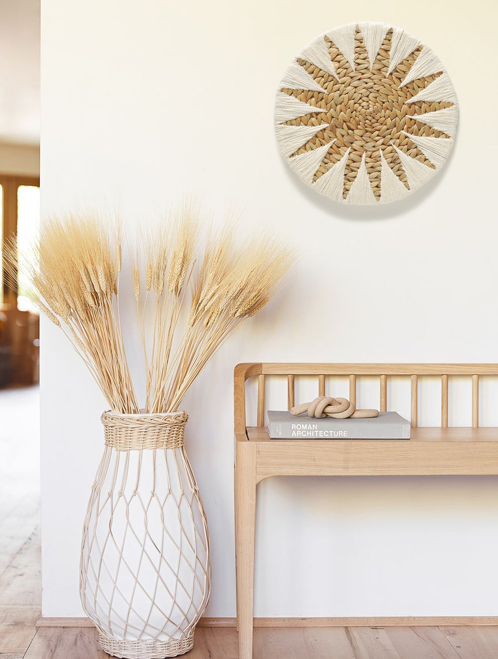 Woven Wall Basket Decor Macrame Wall Hanging Boho Placemats Home