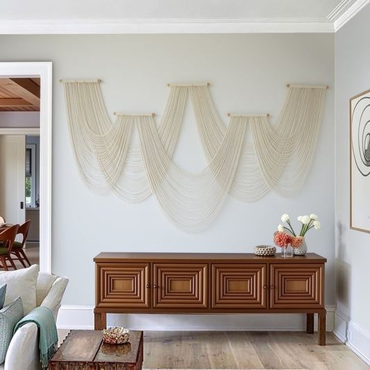 Macrame Wall Hanging Home Decor Modern Fiber Wall Art Geometric Decoration