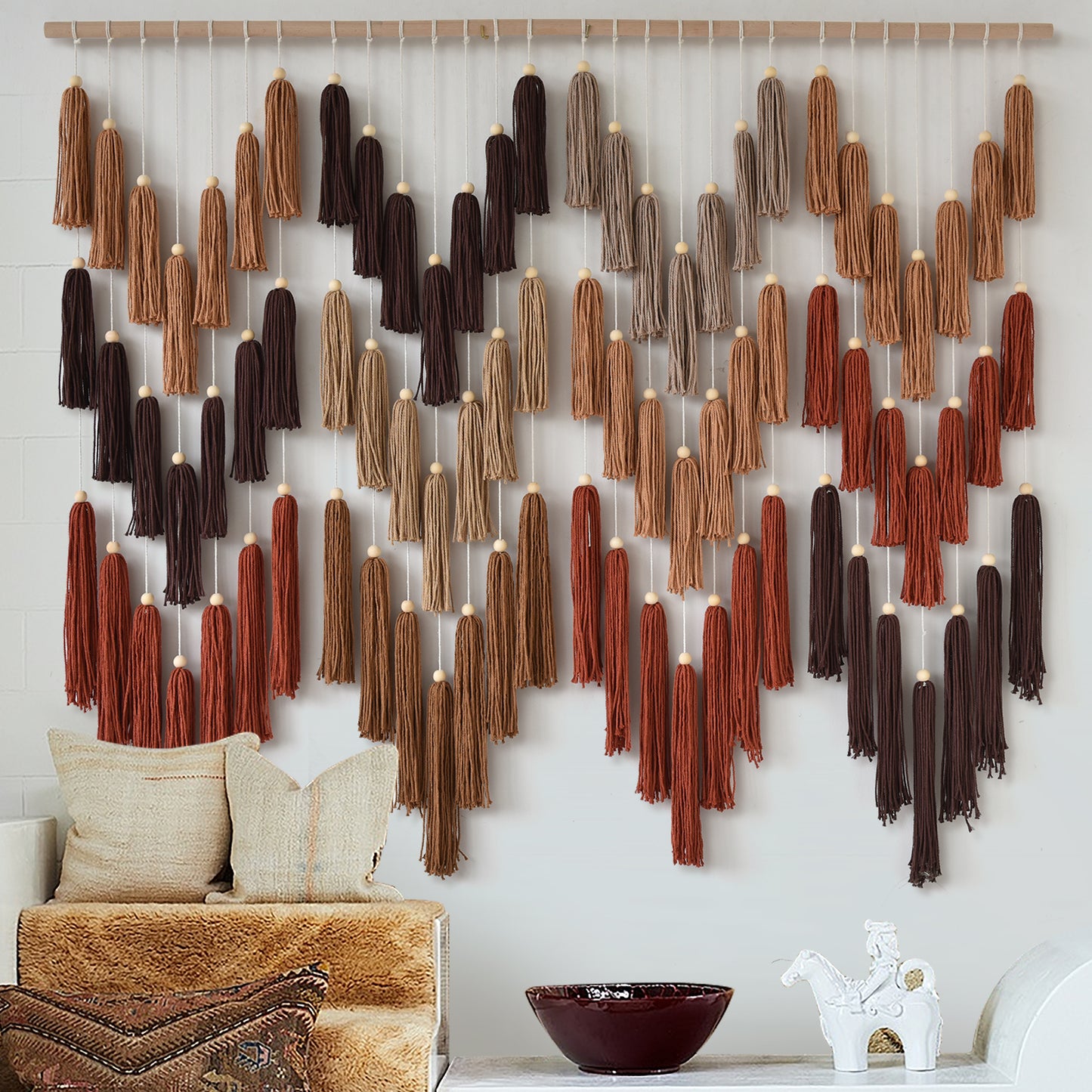 Boho Wall Decor Wave Tassel Home Wall Aesthetic
