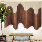 Macrame Wall Hanging Brown Dip-Dyed Large Handmade