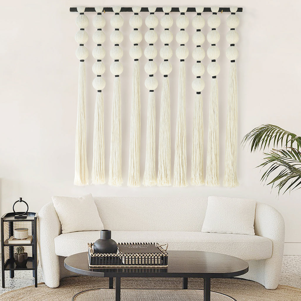 Large Macrame Wall Hanging Sphericity Cotton Textile Wall Hanging Art