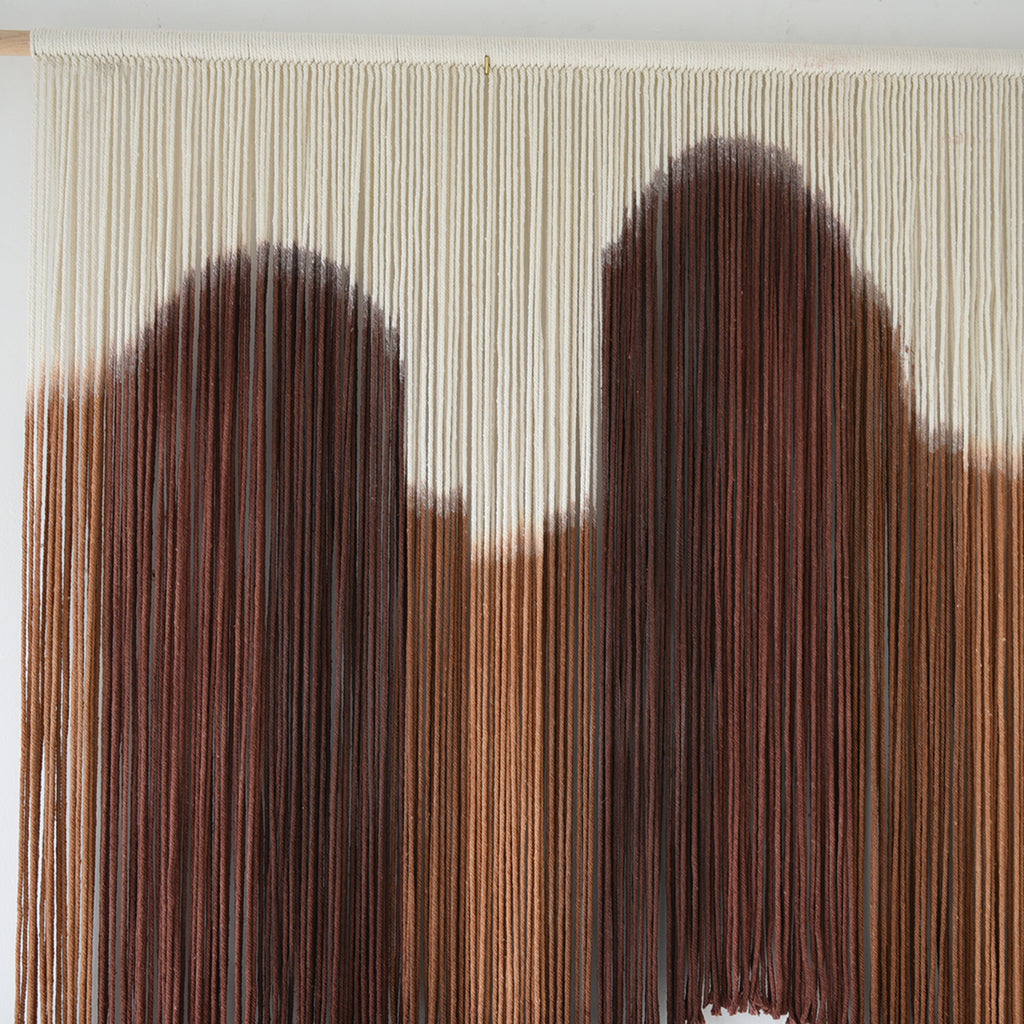 Macrame Wall Hanging Brown Dip-Dyed Large Handmade