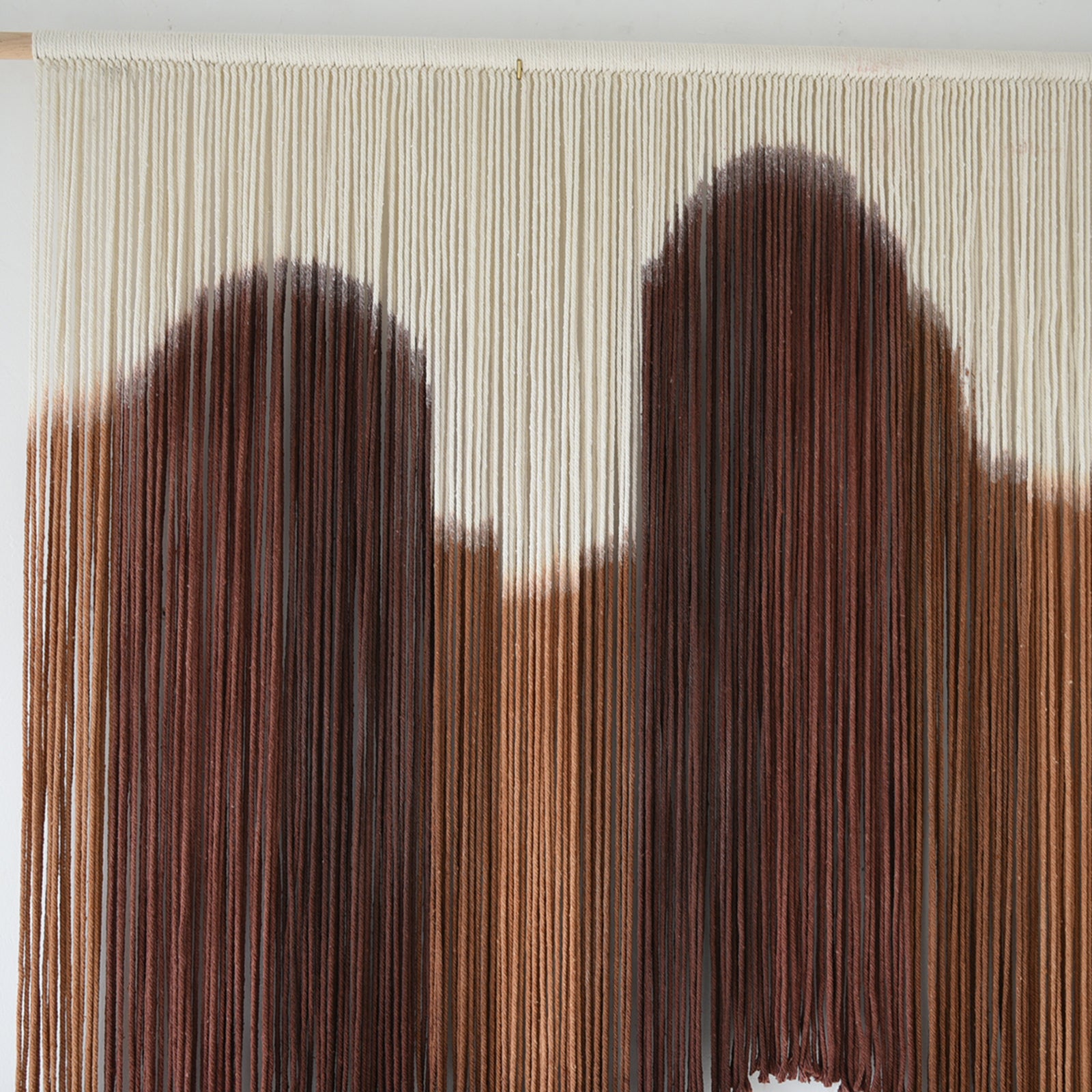 Macrame Wall Hanging Brown Dip-Dyed Large Handmade