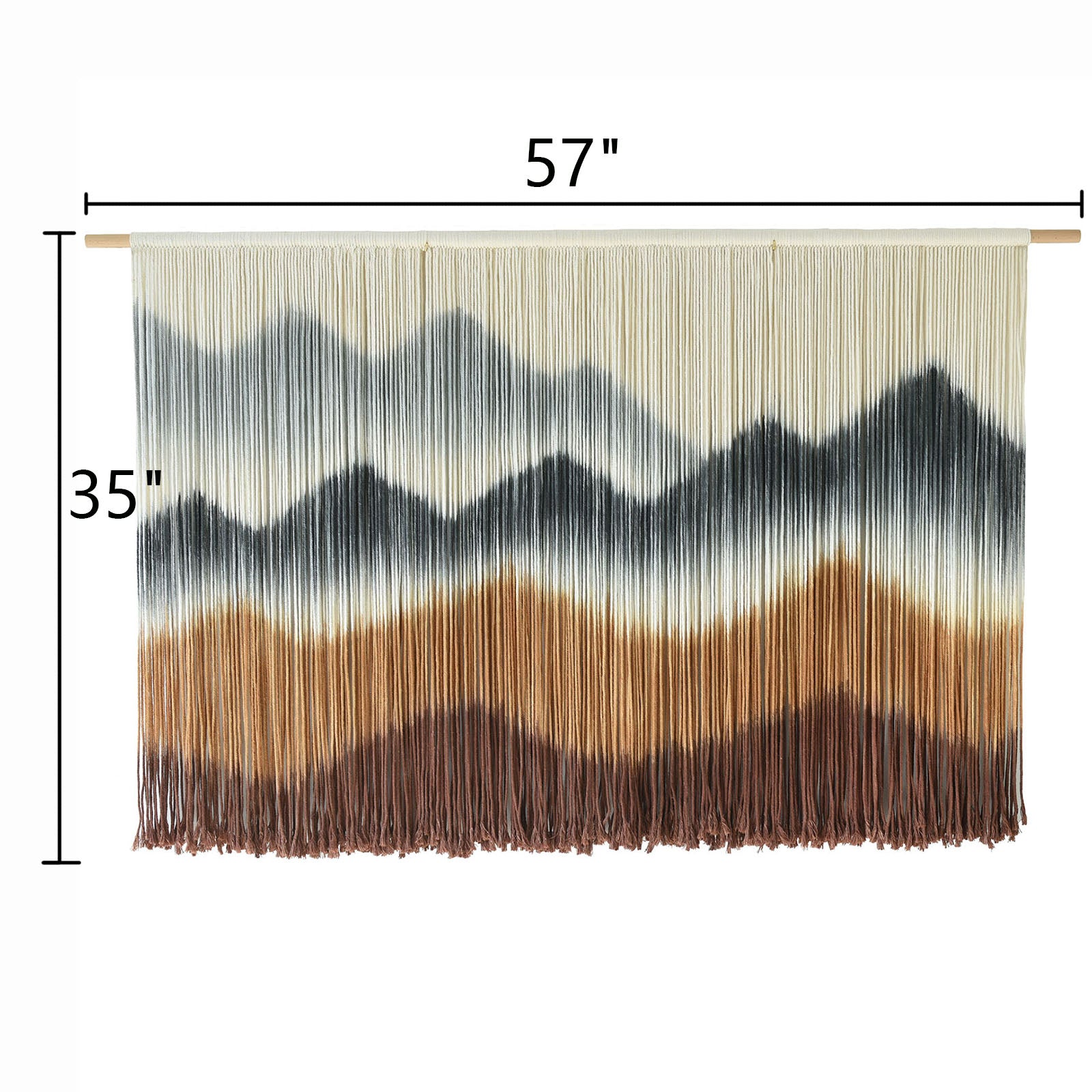 Macrame Wall Hanging Mountain Dip-Dyed Macrame Wall Decor