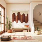 Macrame Wall Hanging Brown Dip-Dyed Large Handmade