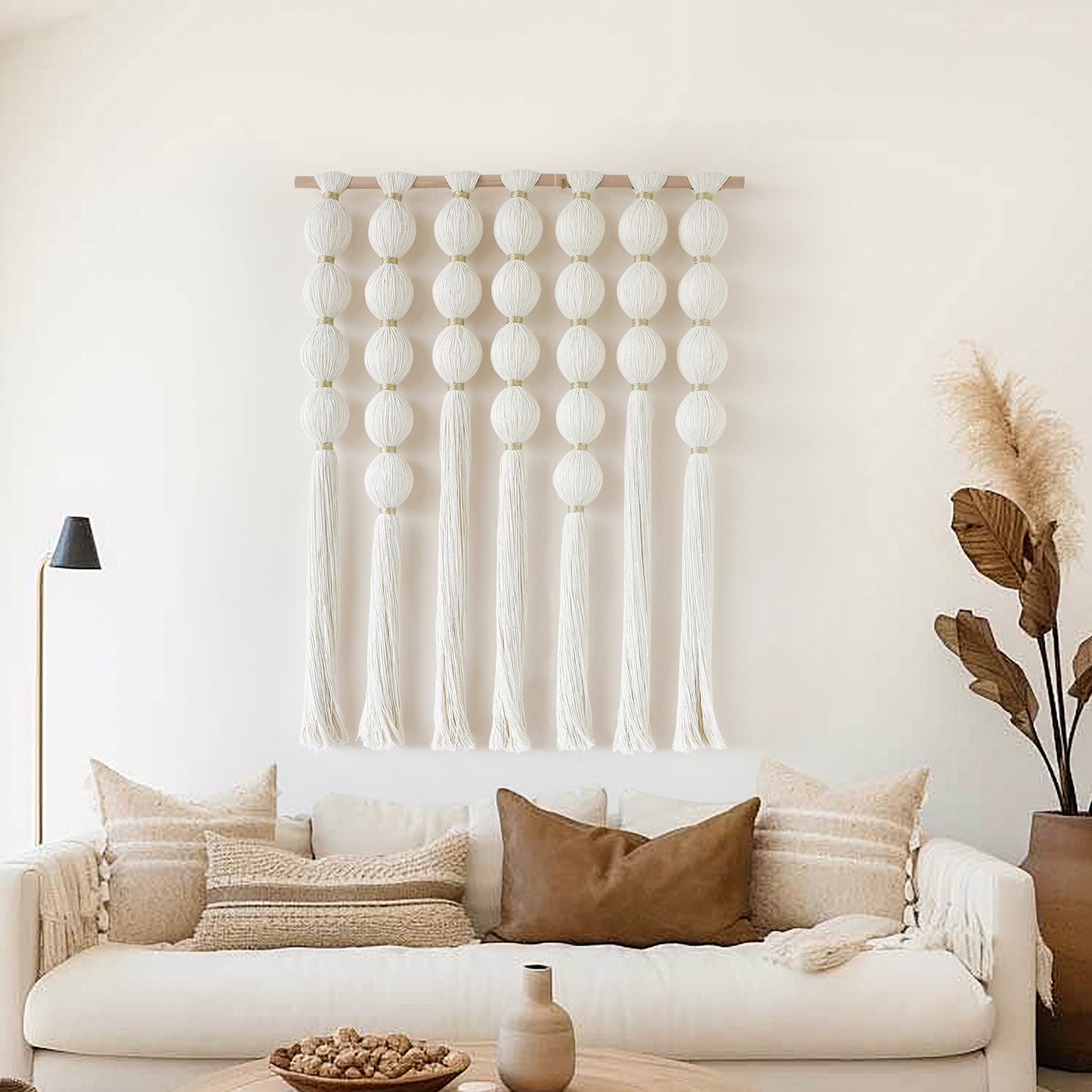 Macrame Wall Hanging Boho Wall Decor Ball Tassels