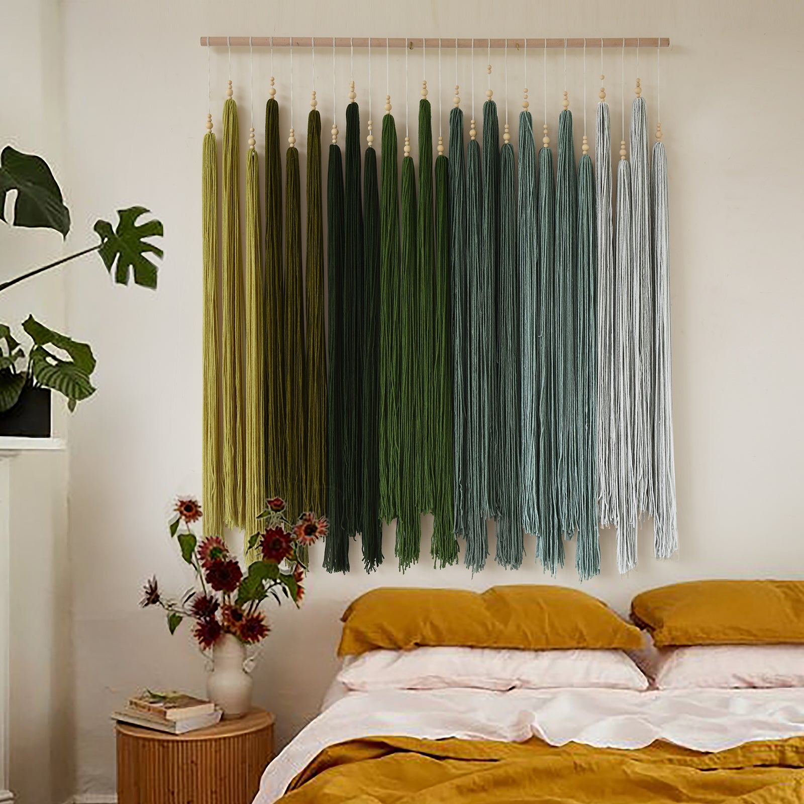 Macrame Wall Hanging Large Yarn Fiber Wall Art Geometric Aesthetic