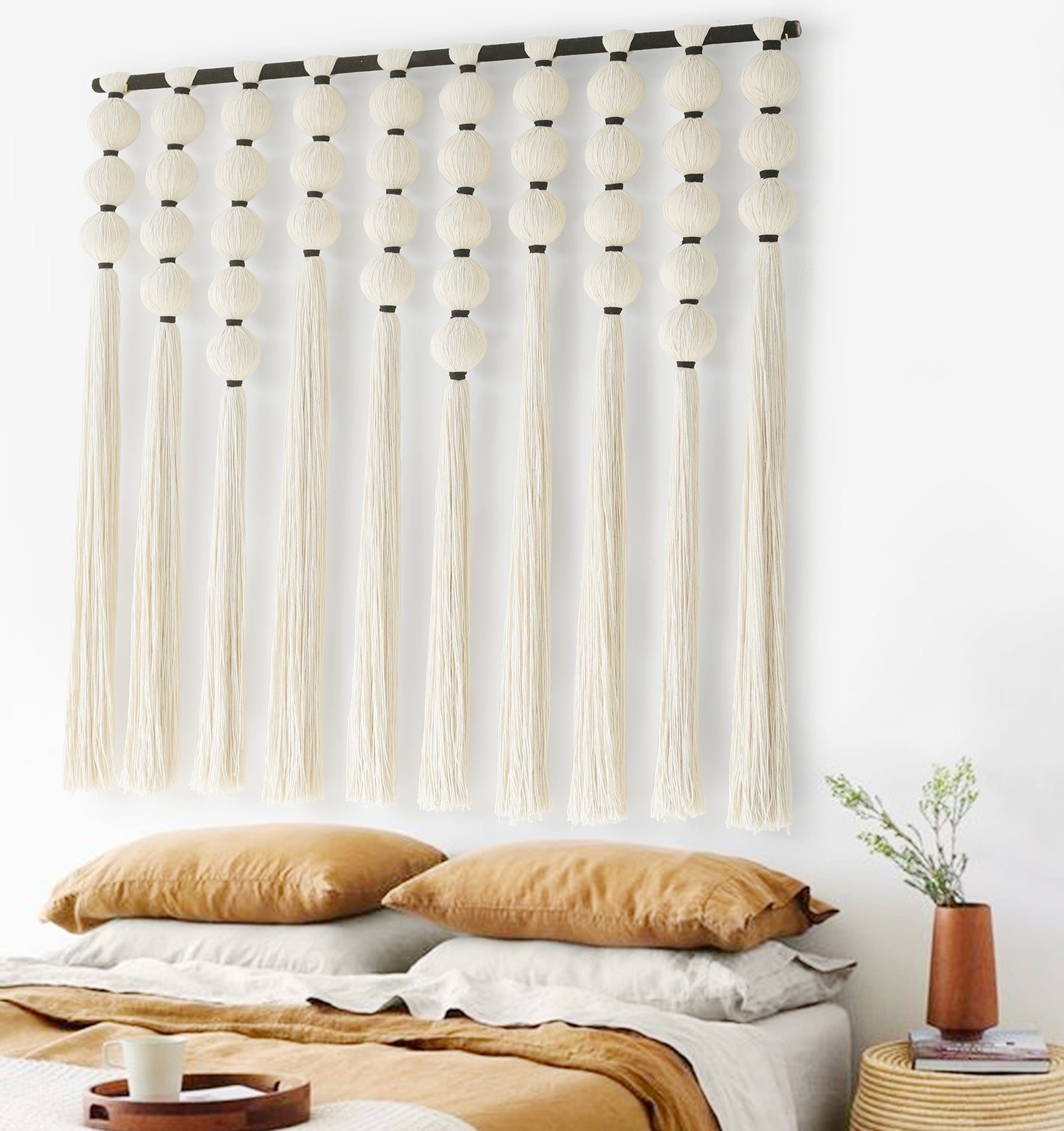 Large Macrame Wall Hanging Sphericity Cotton Textile Wall Hanging Art