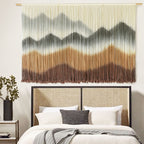 Macrame Wall Hanging Mountain Dip-Dyed Macrame Wall Decor