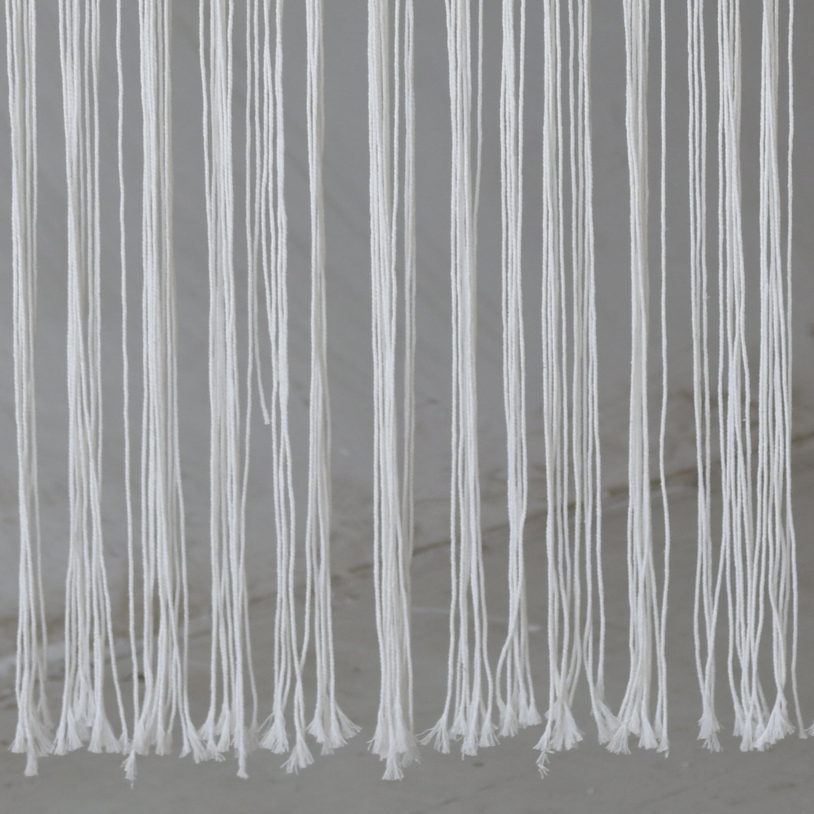 Macrame Curtain Beaded Doorway Panel Backdrop White