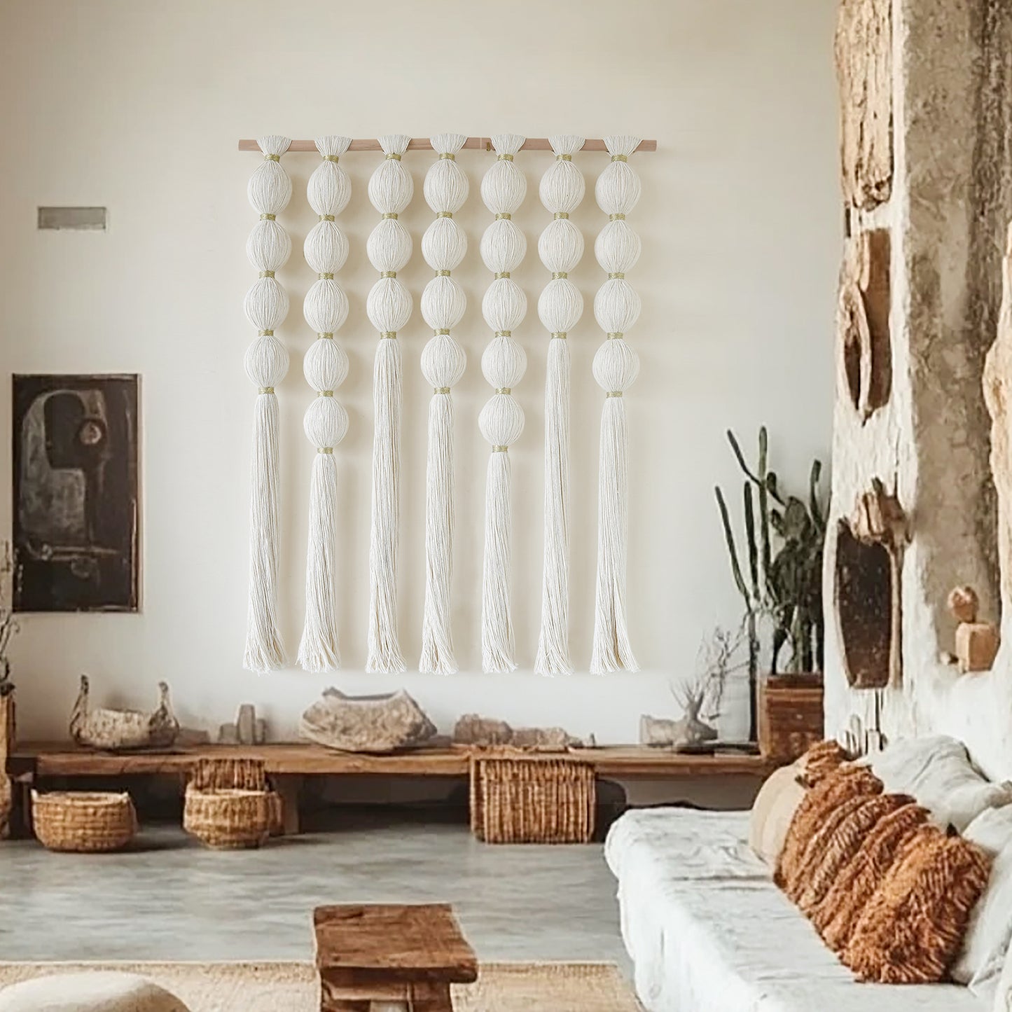 Macrame Wall Hanging Boho Wall Decor Ball Tassels