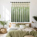 Macrame Wall Decor Green Dip Dye Sphericity Cotton Textile Wall Art