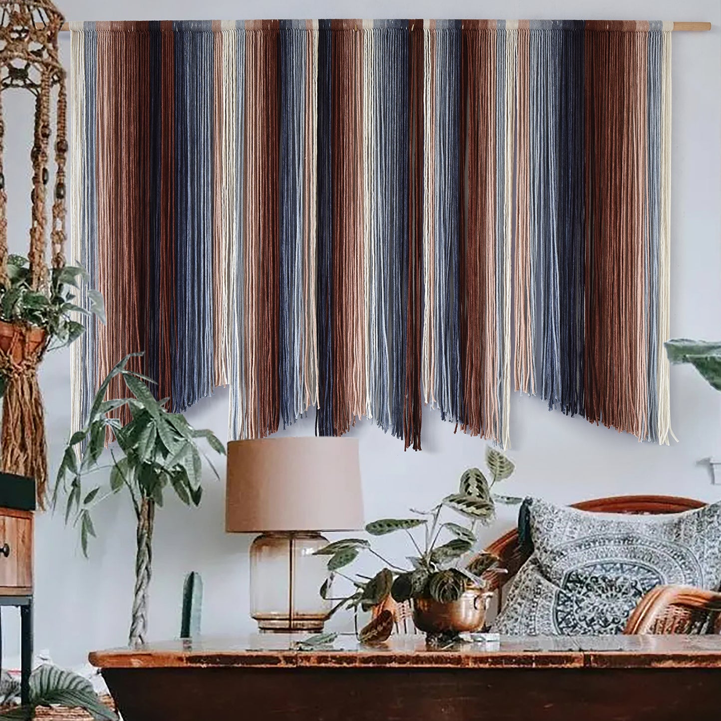 Macrame Wall Hanging Dip Dye Large Yarn Wall Art