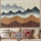 Macrame Wall Hanging Mountain Dip-Dyed Macrame Wall Decor
