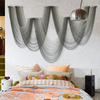 Large Macrame Wall Hanging Dip-Dyed Grey Purple Craftsmanship Fiber Art