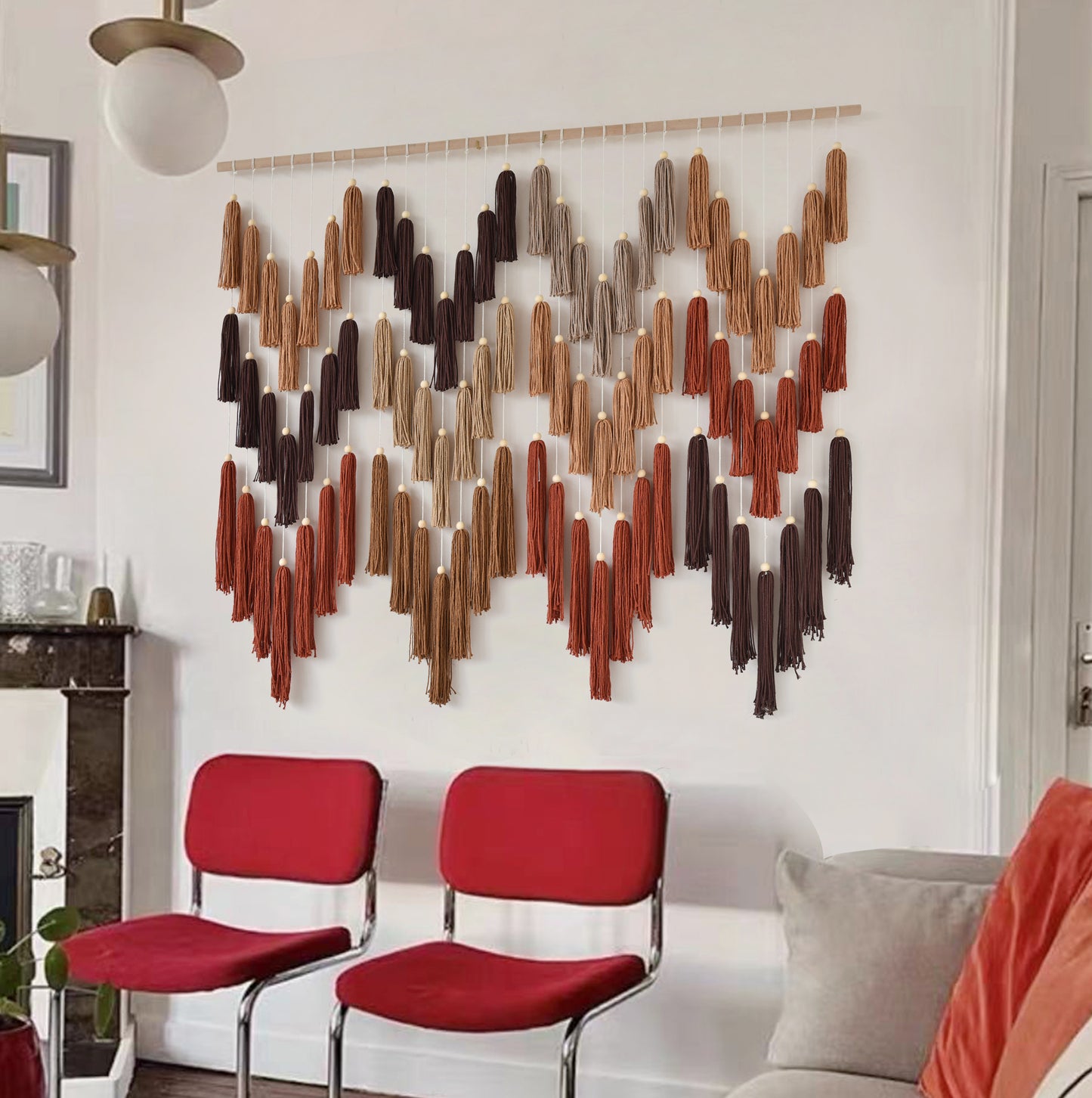 Boho Wall Decor Wave Tassel Home Wall Aesthetic