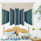 Large Macrame Wall Hanging Dip-Dyed Yarn Art Boho Macrame Wall Room Decor