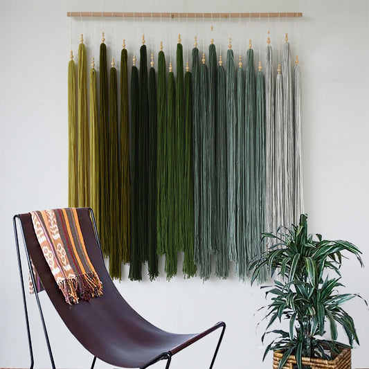 Macrame Wall Hanging Large Yarn Fiber Wall Art Geometric Aesthetic