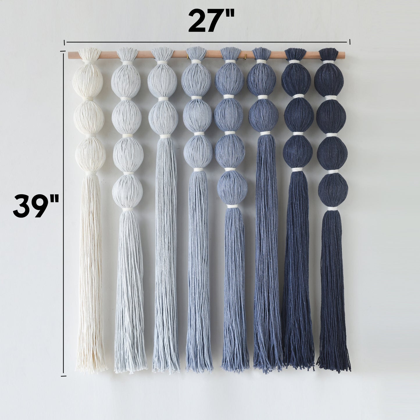 Macrame Wall Hanging Blue Yarn Wall Art
