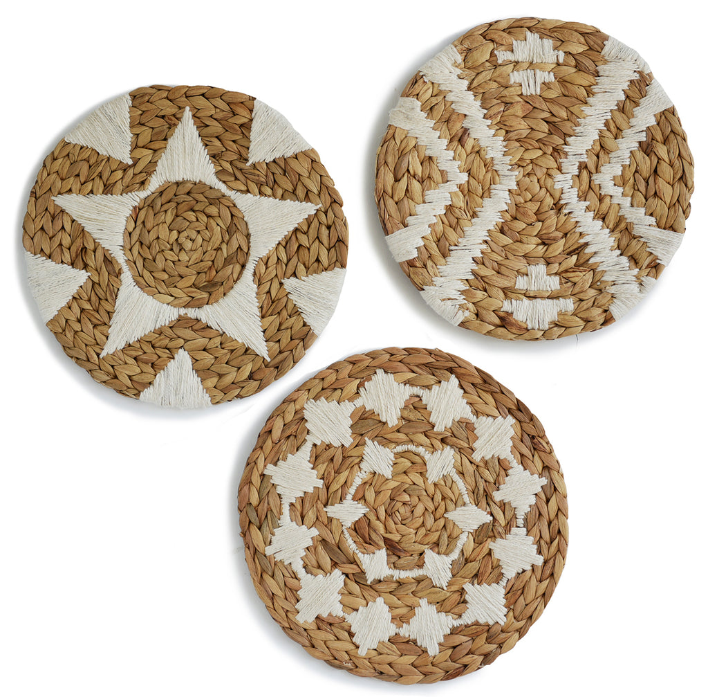 Woven Wall Basket Decor Set of 3 Boho Wall Decor