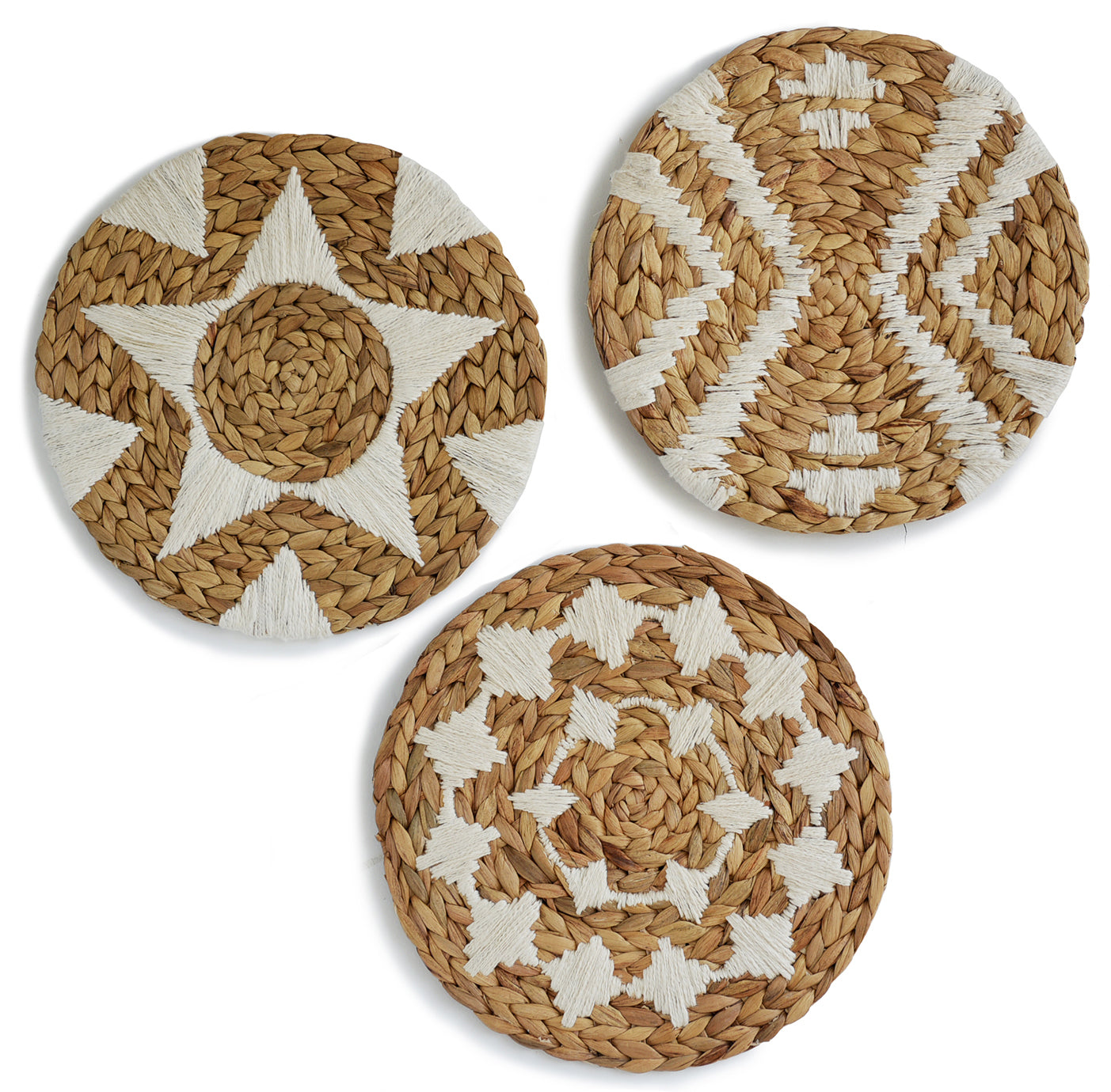 Woven Wall Basket Decor Set of 3 Boho Wall Decor