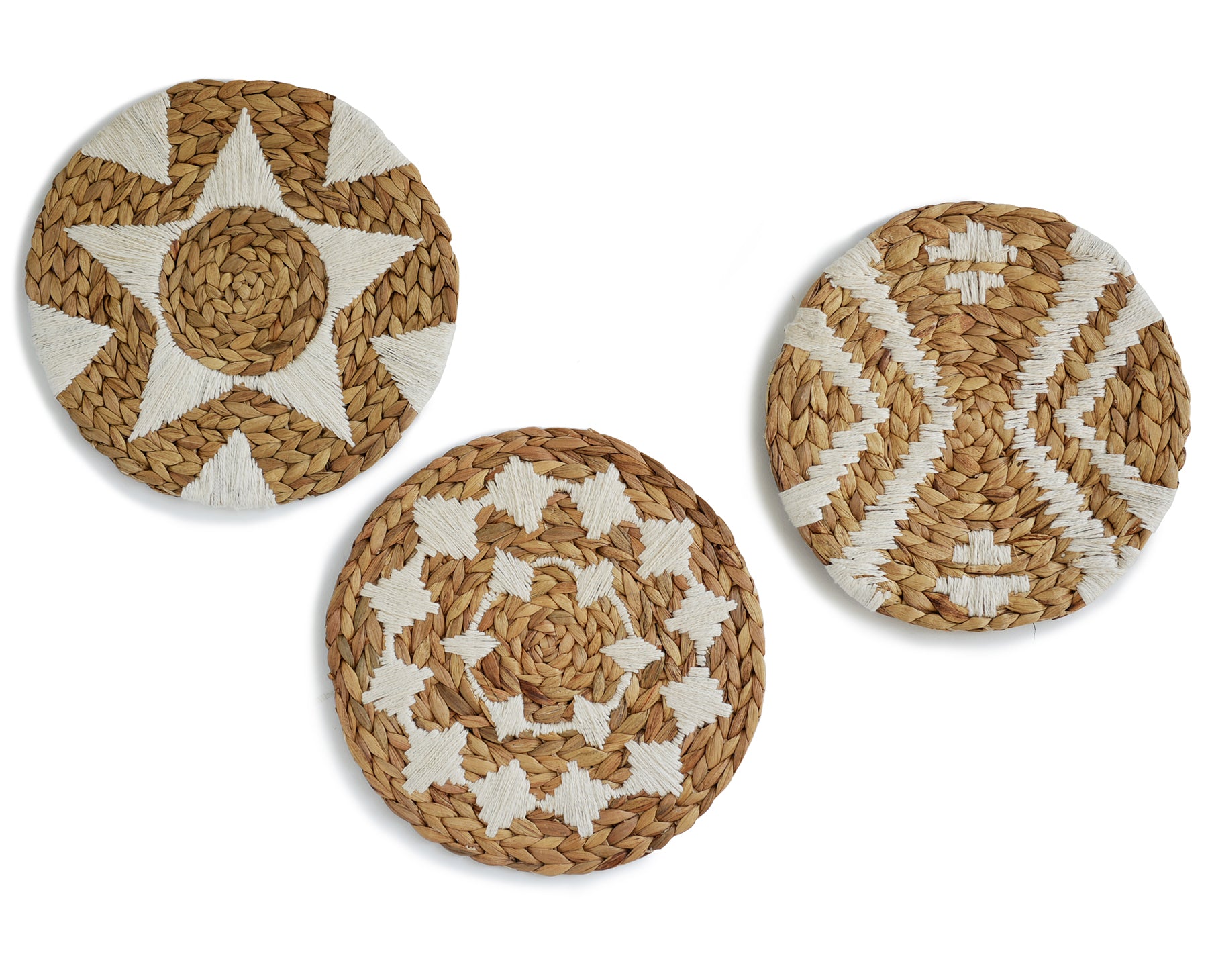 Woven Wall Basket Decor Set of 3 Boho Wall Decor