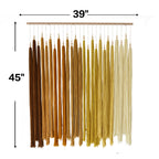 Yellow Macrame Wall Hanging Beads Tassels Decor